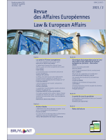 Revue des Affaires Européennes 2021/2