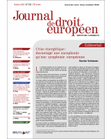 Journal de droit européen (J.D.E.) 2022/8
