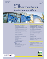 Revue des Affaires Européennes 2022/1