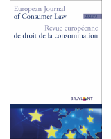 Revue européenne de droit de la consommation / European journal of consumer law (R.E.D.C.) 2022/3