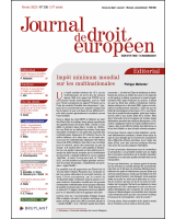 Journal de droit européen (J.D.E.) 2023/1