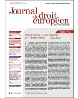 Journal de droit européen (J.D.E.) 2023/3