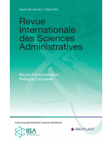 Revue Internationale des Sciences Administratives 2023/1