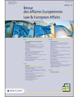 Revue des Affaires Européennes 2022/4
