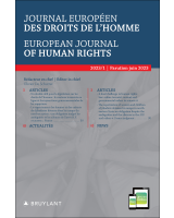 Journal européen des droits de l'homme / European Journal of Human Rights 2023/1