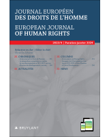 Journal européen des droits de l'homme / European Journal of Human Rights - 2023/4