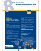 Revue européenne et internationale de droit fiscal / European and International Journal...- 2023/3