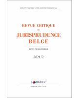 Revue critique de jurisprudence belge 2021/2