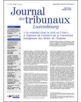Journal des tribunaux Luxembourg 2022/2