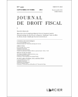 Journal de droit fiscal 2021/9-10