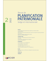 Revue de planification patrimoniale belge et internationale 2022/2