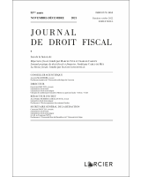 Journal de droit fiscal 2021/11-12