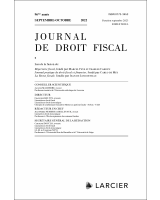 Journal de droit fiscal 2022/9-10