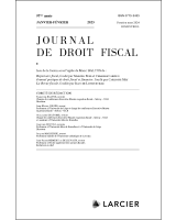 Journal de droit fiscal - 2023/1-2