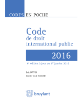 Code en poche – Code de droit international public 2016