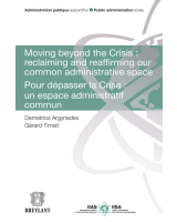 Moving Beyond the Crisis : Reclaiming and Reaffirming our Common Administrative Space