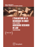 L'évaluation de la recherche en droit / Assessing research in law