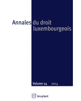 Annales du droit luxembourgeois – Volume 24 – 2014