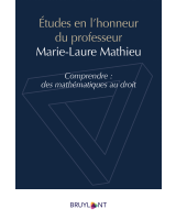Études en l'honneur du professeur Marie-Laure Mathieu