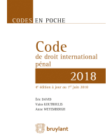 Code en poche – Code de droit international pénal 2018