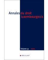 Annales du droit luxembourgeois – Volume 31 – 2021
