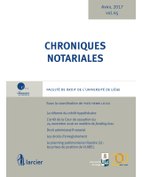 Chroniques notariales. Volume 65