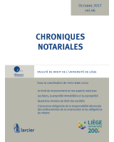 Chroniques notariales. Volume 66