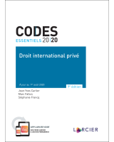 Code essentiel – Droit international privé 2020