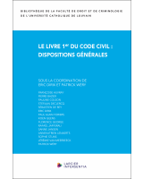 Le Livre 1er du Code civil: dispositions générales