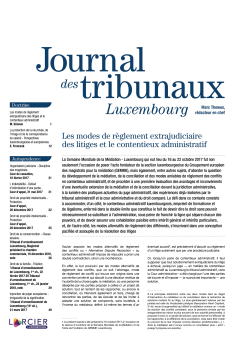 Journal des tribunaux Luxembourg
