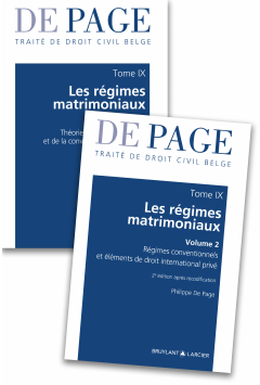 Traité de droit civil belge - Tome IX : Les régimes matrimoniaux