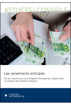 Les versements anticipés