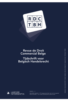 Revue de droit commercial belge – Tijdschrift voor Belgisch Handelsrecht