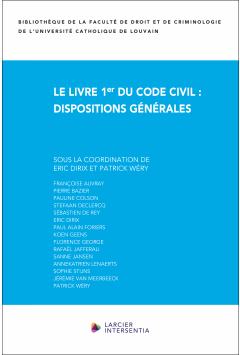 Le Livre 1er du Code civil: dispositions générales