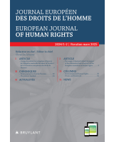 Journal européen des droits de l'homme / European Journal of Human Rights - 2024/1-2
