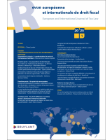 Revue européenne et internationale de droit fiscal / European and International Journal...- 2025/1