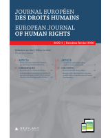 Journal européen des droits humains / European Journal of Human Rights - 2025/1