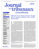 Journal des tribunaux Luxembourg - 2025/1