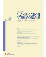 Revue de planification patrimoniale belge et internationale - 2025/1-2