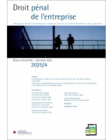 Droit pénal de l'entreprise - 2025/4