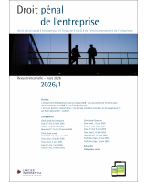 Droit pénal de l'entreprise - 2026/1