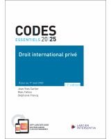 Code essentiel - Droit international privé 2025
