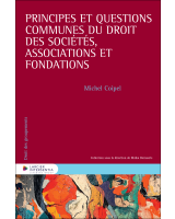 Principes et questions communes du Droit des sociétés, associations et fondations
