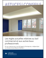 Les règles actuelles relatives au bail commercial et aux autres baux professionnels