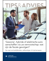 ‘Gewone’, hybride of elektrische auto aanschaffen via uw vennootschap: wat zijn de fiscale gevolgen?