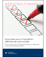 Vous optez pour la liquidation définitive de votre société