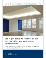 Les règles actuelles relatives au bail commercial et aux autres baux professionnels