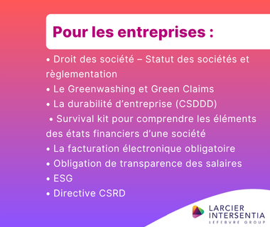 Pour les entreprises